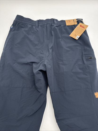 $175 Fjall Raven Men’s Abisko Trail Stretch Trousers - Dark Navy -38W x 32L-New