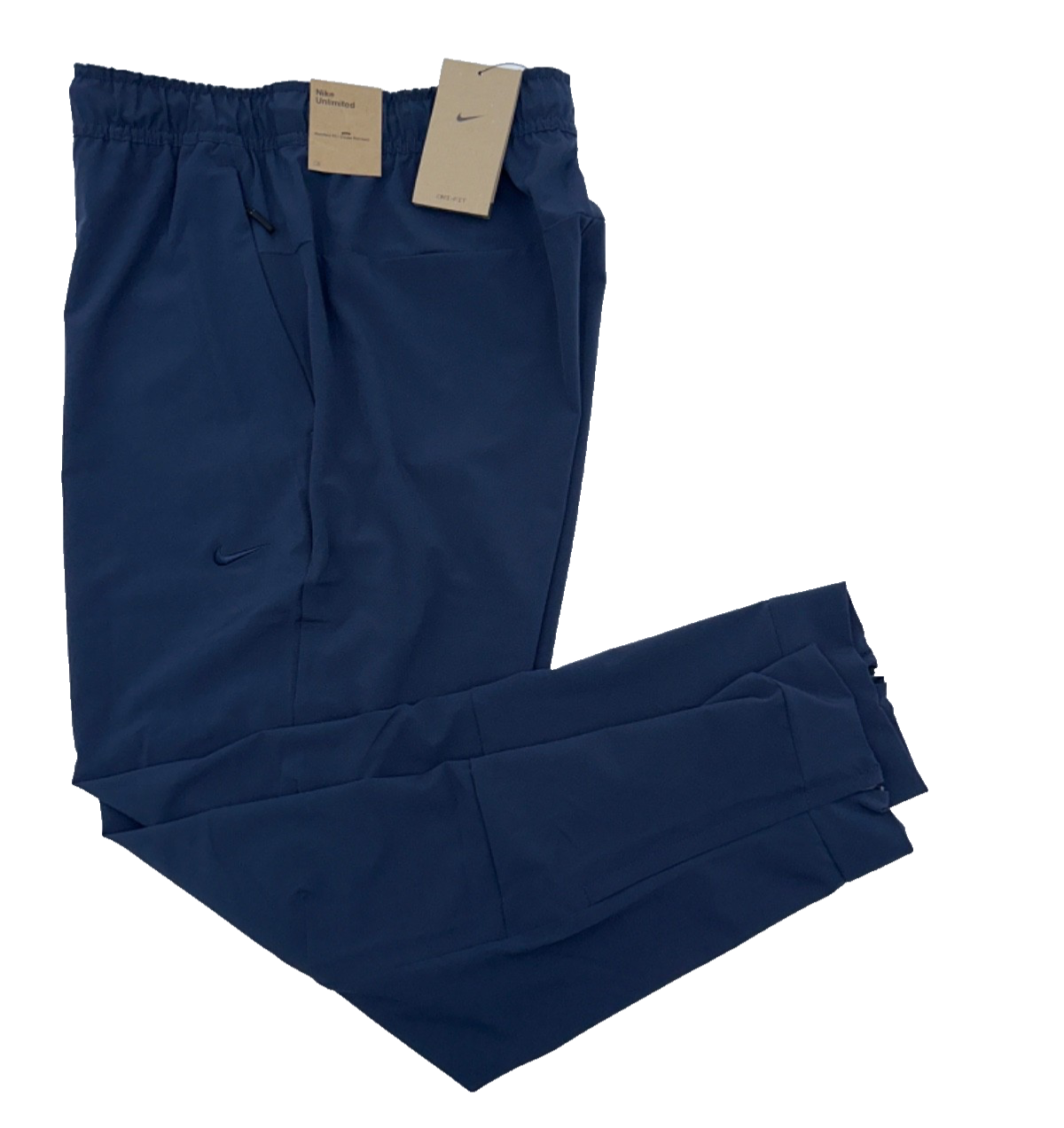 $80Nike Men’s Dri FIT Unlimited Drawstring Pants - Navy - Medium - New With Tag