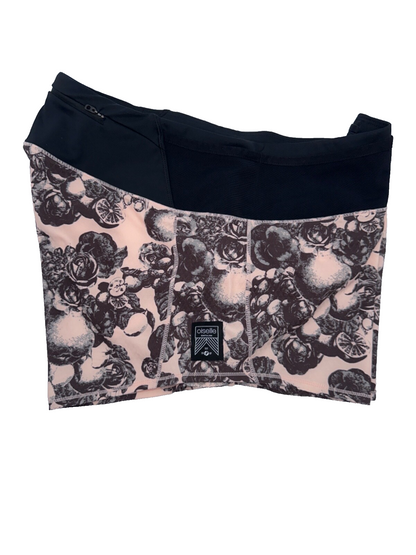 $62 Oiselle Women’s Toolbelt Roga Shorts - Rose Botanical - Size 8 - New