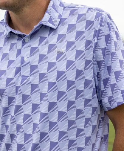 $75 GOOD GOOD Men’s Dynamic Golf Shirt Polo  Stretch Performance-Purple-Small