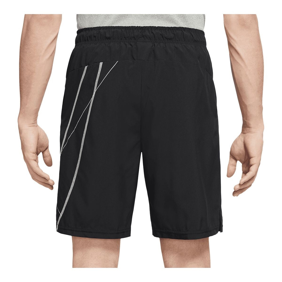 $45 Nike Men's Dri-FIT Q5 Flex Woven Shorts 9” - Black/White - Large - New