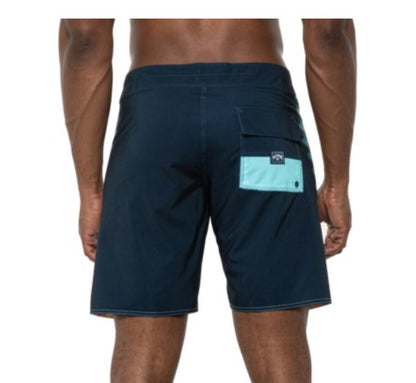 $60 Billabong D Bah Placement 19" Board Shorts - #43860-Multi Teal-Size: 30W-New