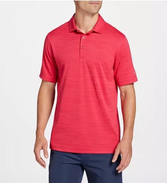 Walter Hagen Men's Performance 11 Conversational Golf Polo -Raspberry- Small-New