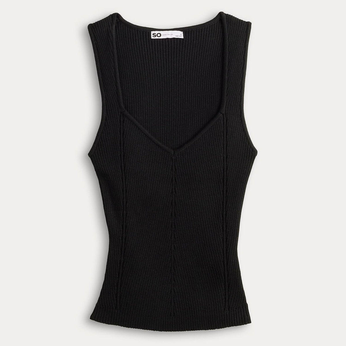 SO Women’s Sleeveless Sweater Tank Top - Black - Small - New With Tag