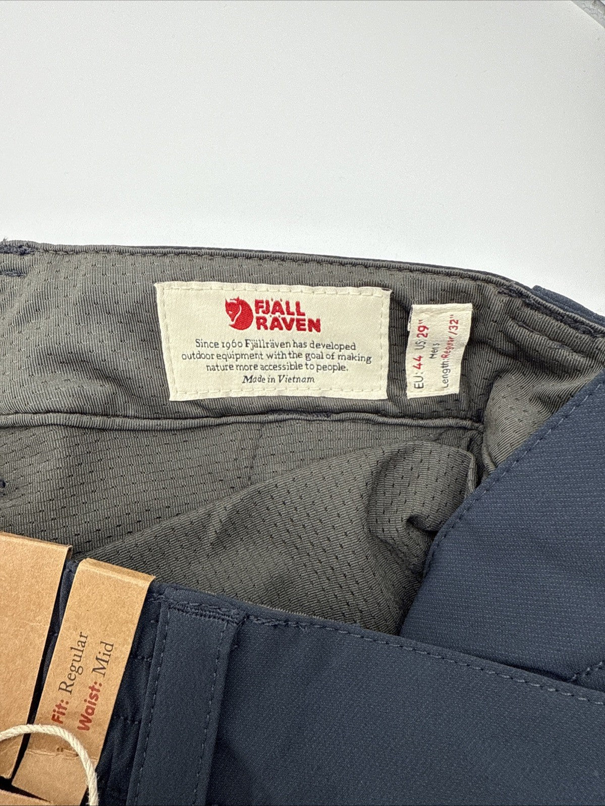 $175 Fjall Raven Men’s Abisko Trail Stretch Trousers - Dark Navy -29W x 32L-New