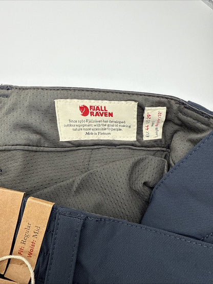 $175 Fjall Raven Men’s Abisko Trail Stretch Trousers - Dark Navy -29W x 32L-New
