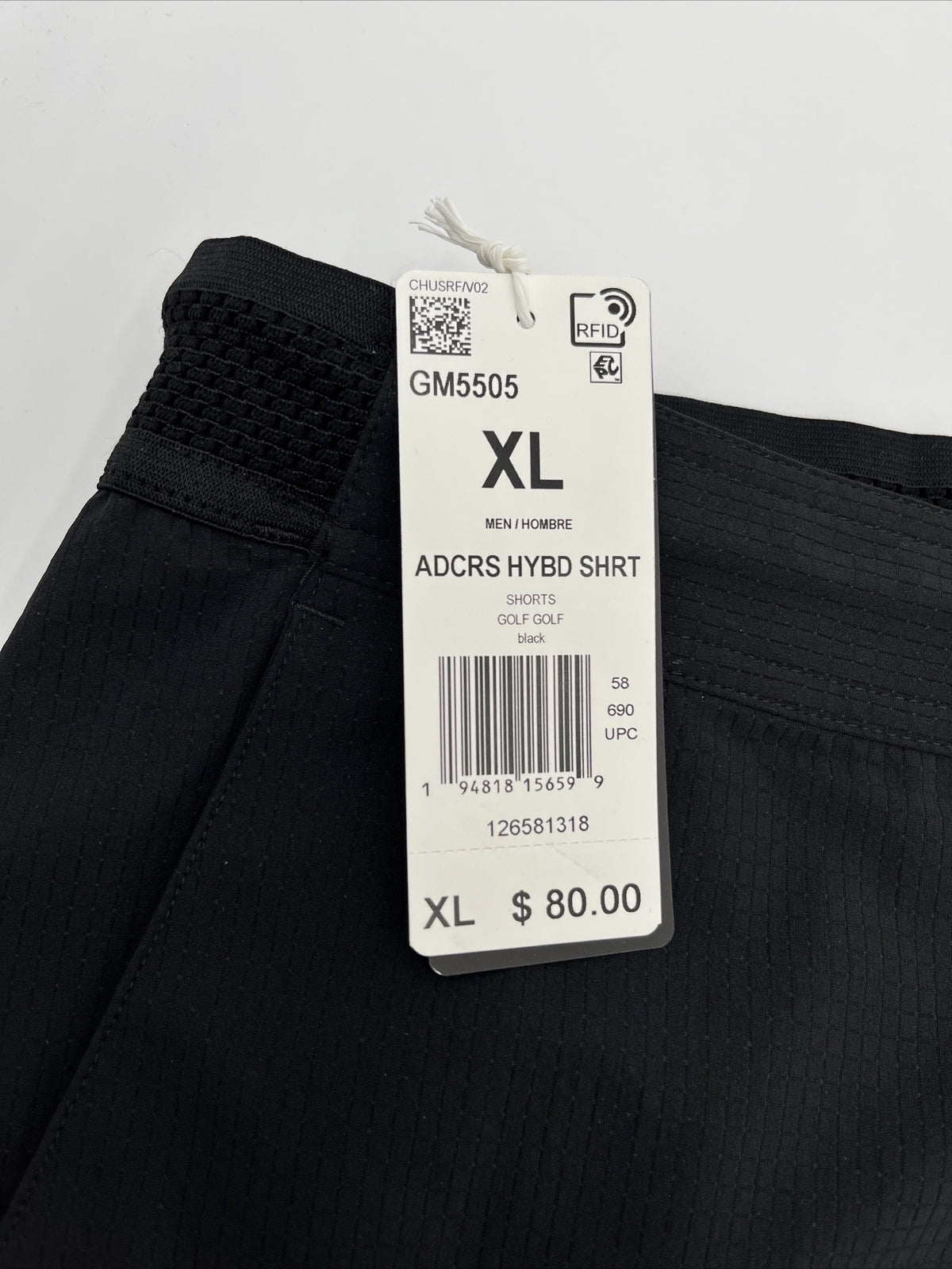 $80 Adidas Men’s Adicross Men's Golf Stretch Shorts- Black - Size: XLarge-Newu