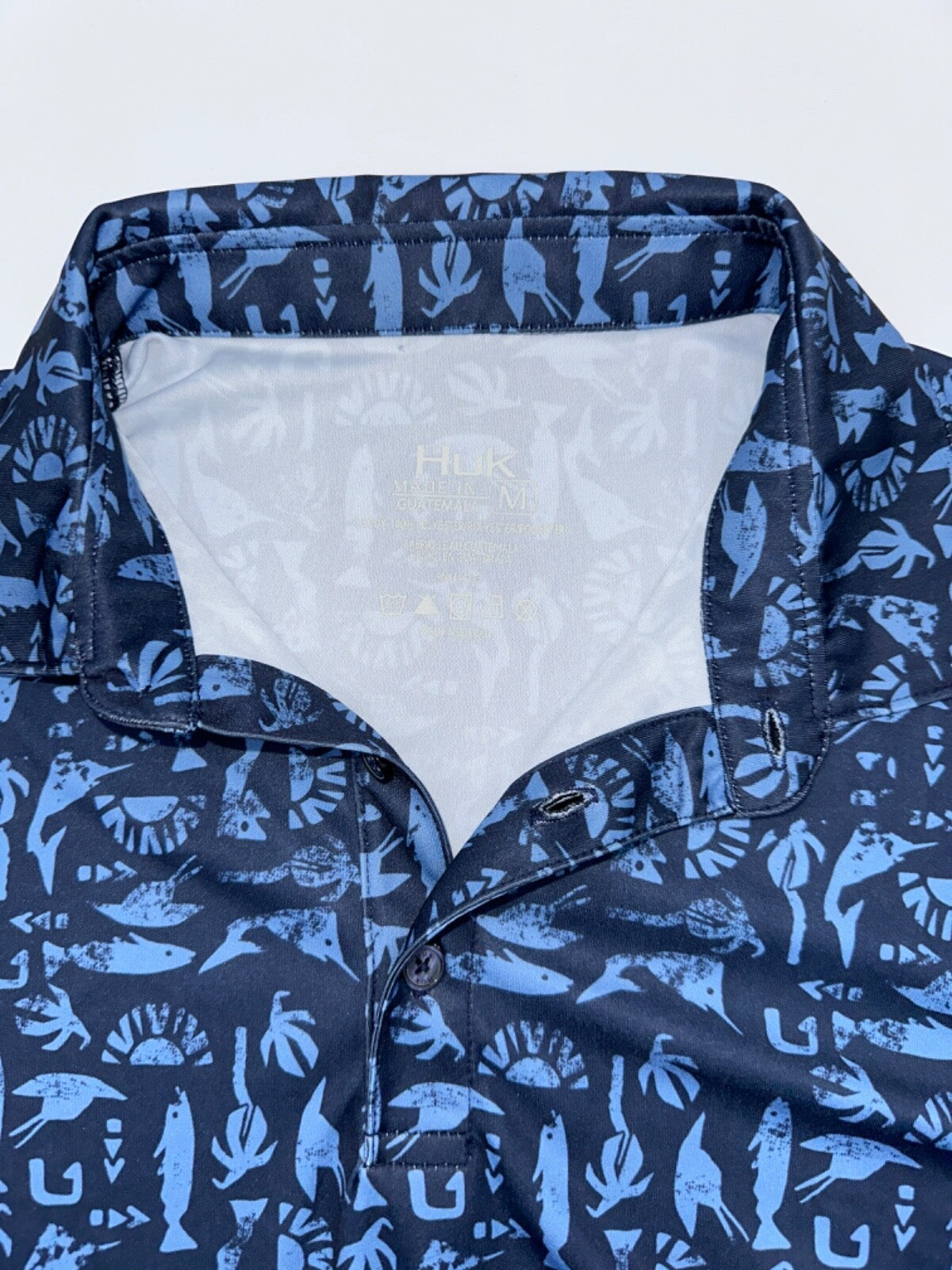 $55 Huk Men's Pursuit Polo Shirt - H1200605 - Navy - Medium - New With Tag