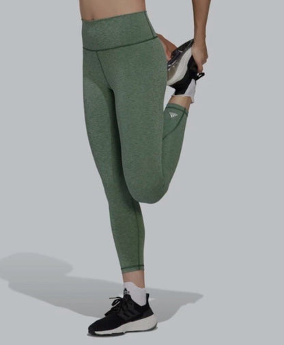 $55 Adidas Women’s Optime 7/8 Tights - Green Oxcide Mel- Medium