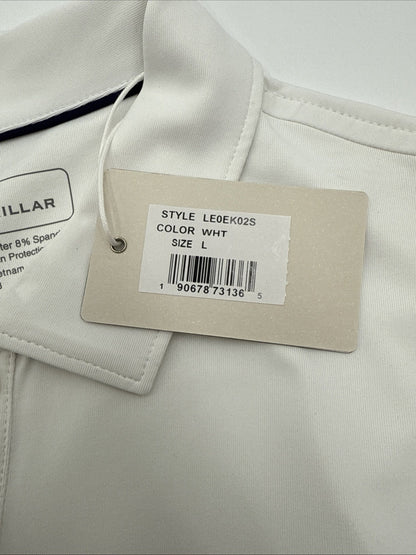 $69 Peter Millar Women’s Sleeveless Banded Polo Shirt - White - Large - New Tag