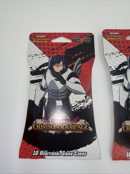 My Hero Academia CCG - Booster Pack - Set 2 Crimson Rampage - LOT OF 3