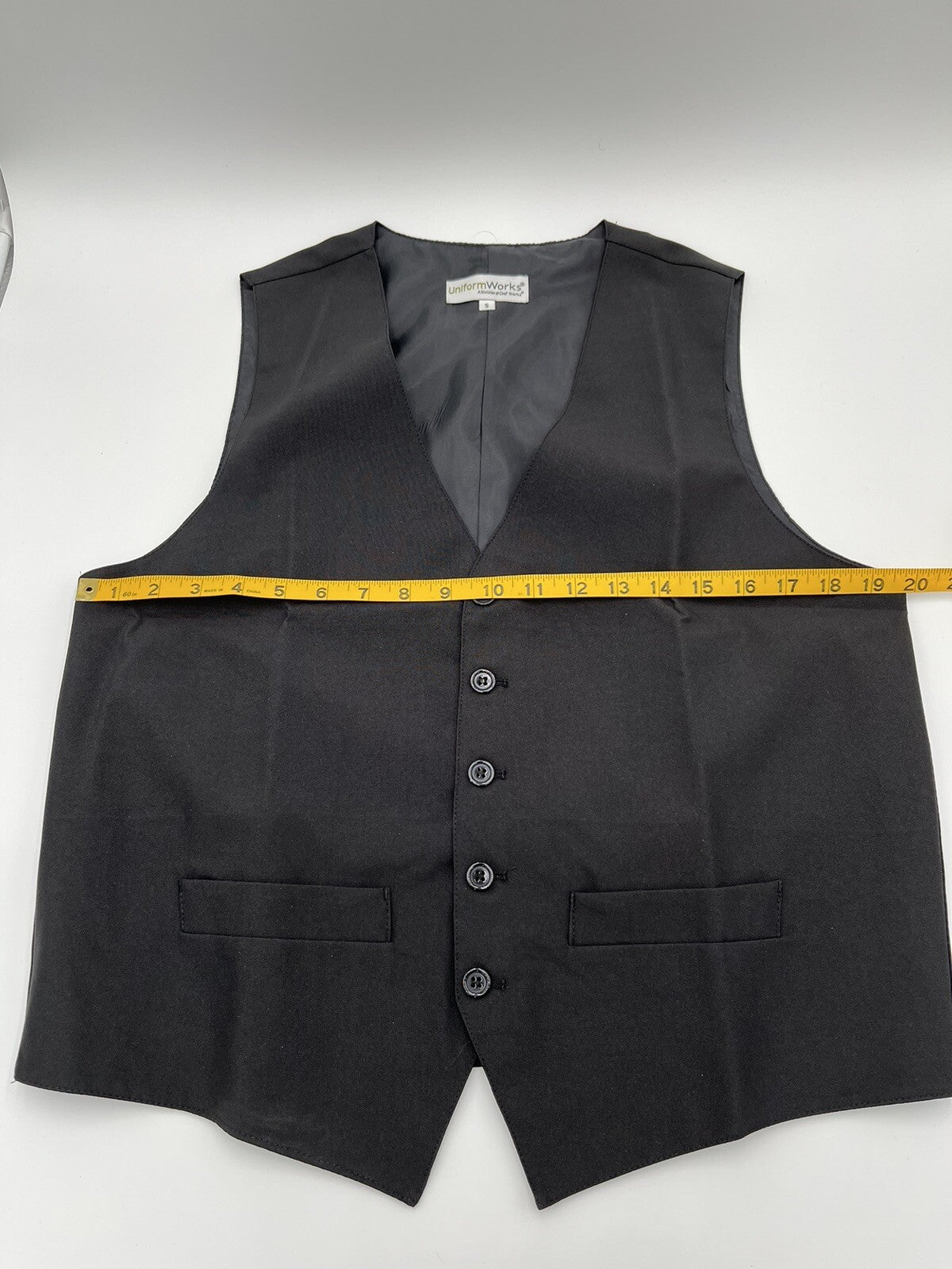 Uniform Works Men’s CLASSIC Fit Vest/Pockets RESTAURANT WAITER SERVER-Small-New
