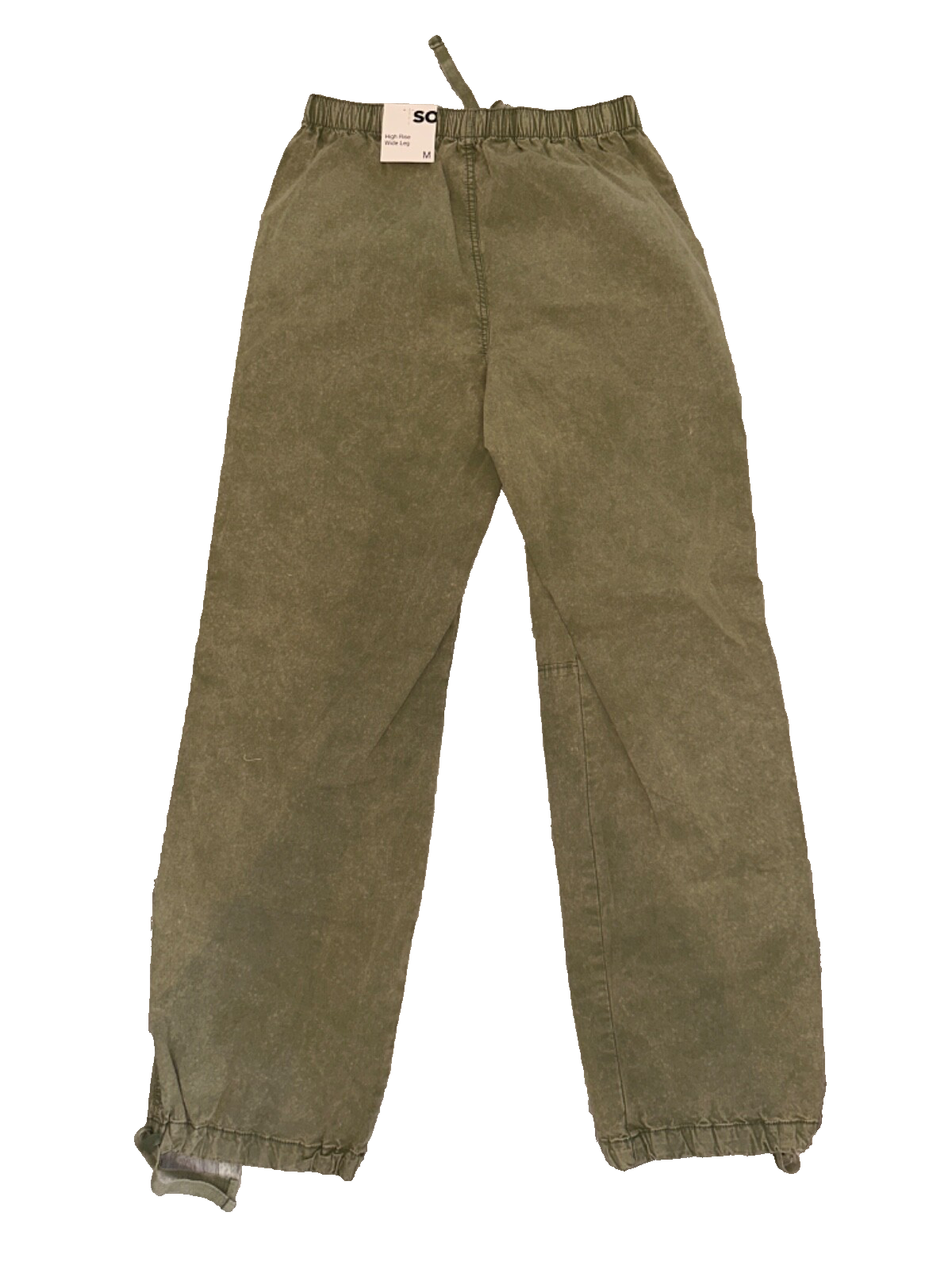 $40 SO Women's High Rise Pull On Pant - Drew Green - Medium - New With Tag