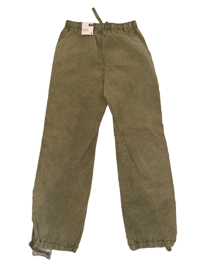 $40 SO Women's High Rise Pull On Pant - Drew Green - Medium - New With Tag