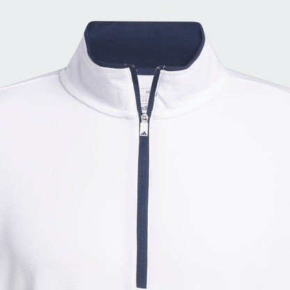 $70 Adidas Men’s Lightweight Half Zip Top - White - Large - New With Tags
