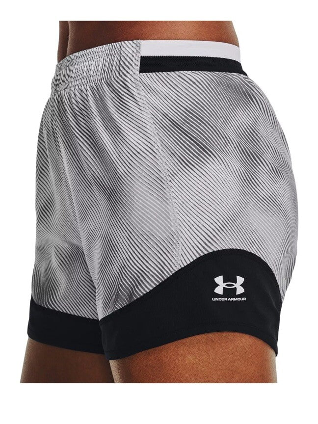 $40 Under Armour Women’s Pro Shorts PRINT Lightweight- White/Grey-Large-New