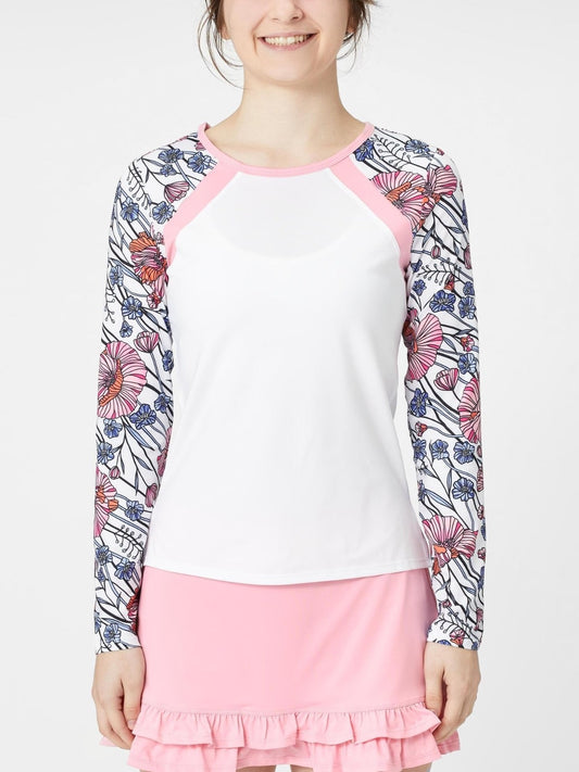 $80 Tail Women's Fun In The Sun Floral Long Sleeve Shirt - Atlantica- Large -New