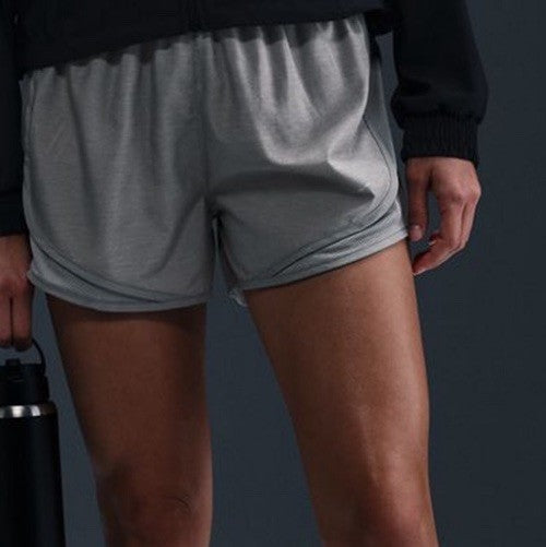 Nike Women’s Tempo Mid-Rise 3in. Lined Running Shorts- Gray Heather- Medium