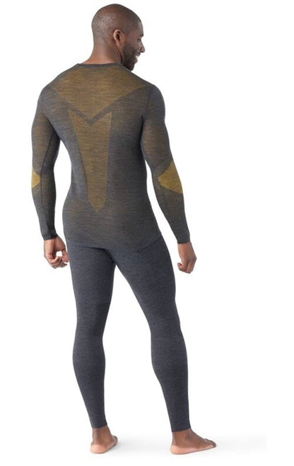 $130 Smartwool Men's Base Layer Intraknit Merino Crew-Charcoal Honey-Small-NEW