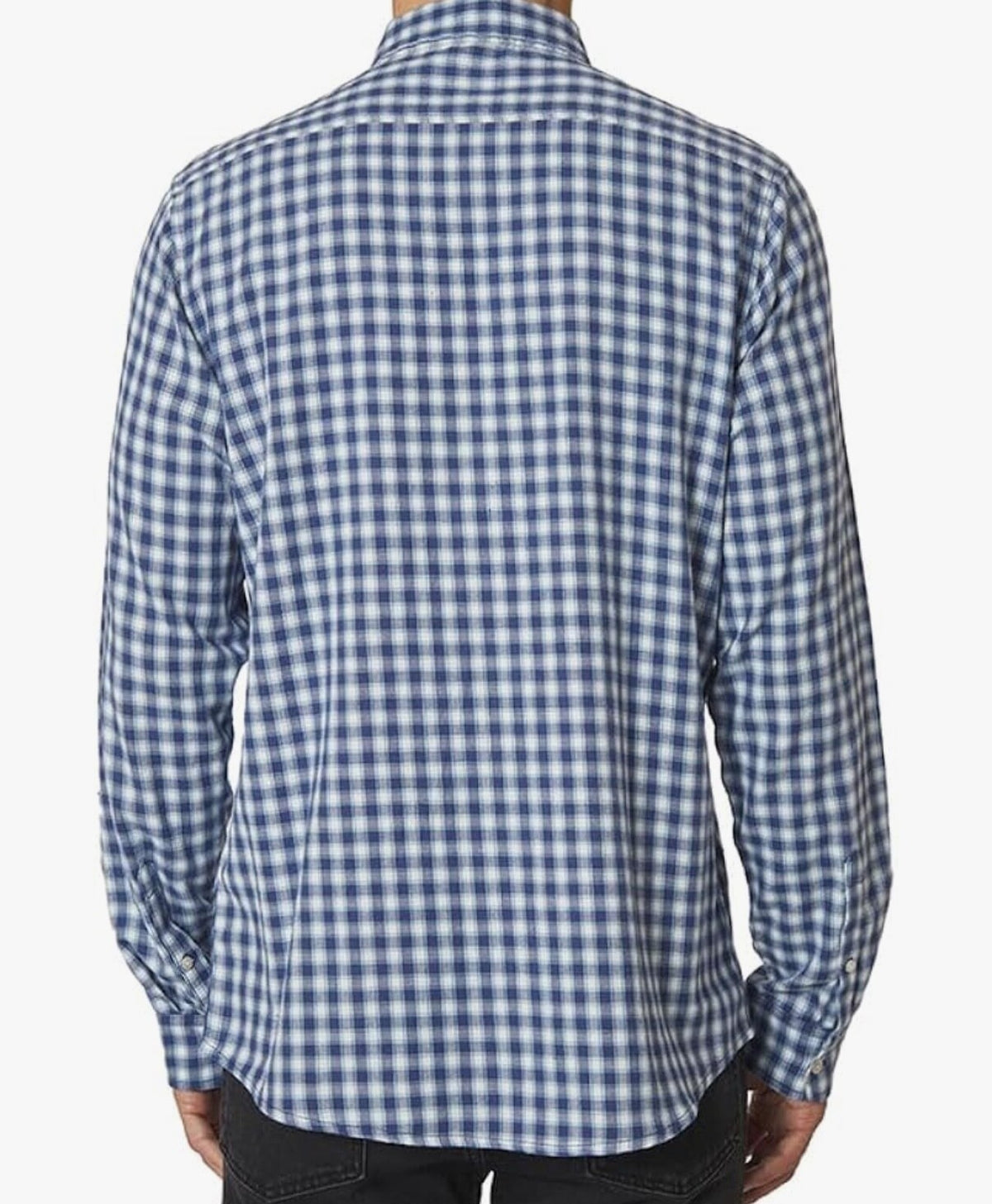 $128 Slate & Stone Men’s-Flannel Button Down Shirt- Light Blue Check-Small-New