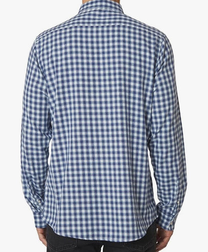 $128 Slate & Stone Men’s-Flannel Button Down Shirt- Light Blue Check-Small-New