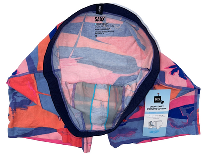 $32 SAXX Men's DropTemp Cotton Boxer Brief - Bright Palmski - Medium - New