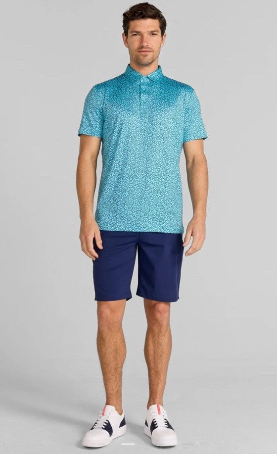 $110 Redvanly Men’s Pierre Golf Performance Polo Shirt-Curaçao-Large-New