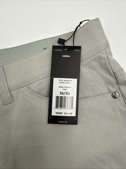 $80 Adidas Ultimate 365 Men's Tapered Golf Pants ADVR0856- Grey-36W 30L-New Tags