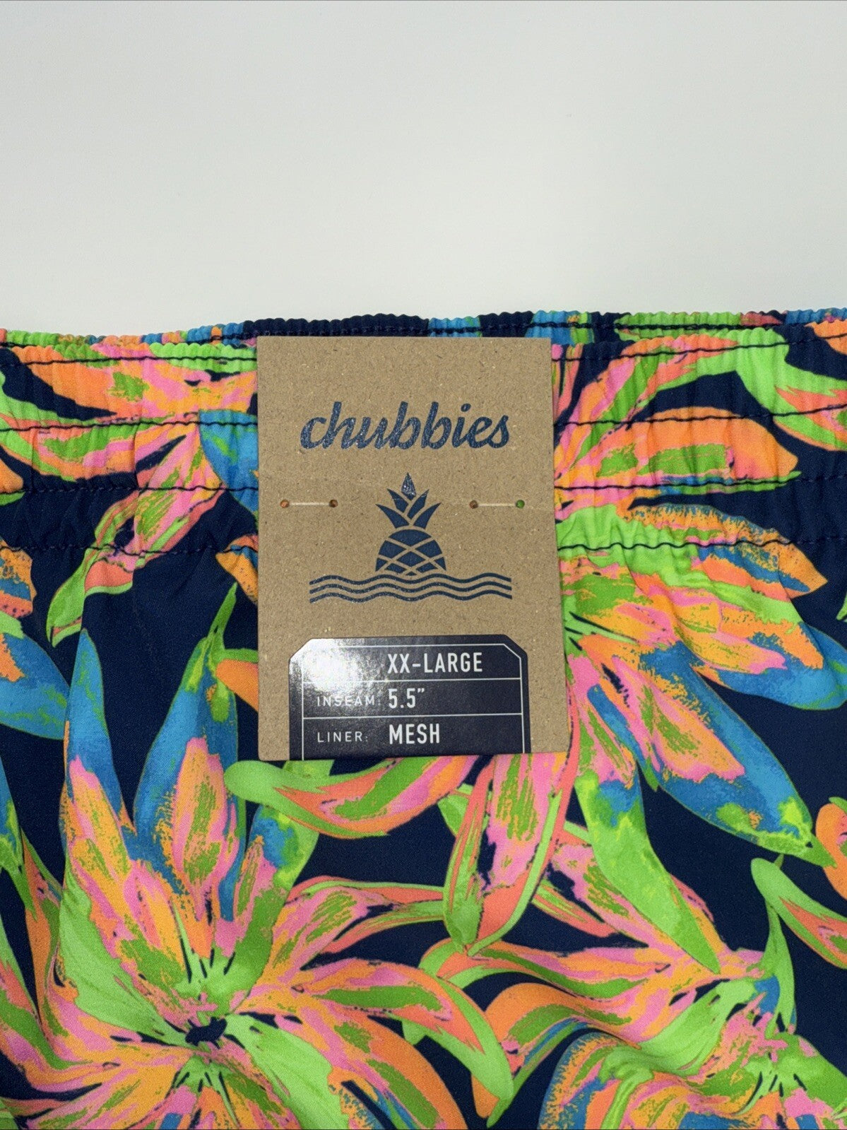$70 Chubbies The Ocean Flowers 5.5" Inseam Swim Trunks-Multi -2XLarge -New Tag
