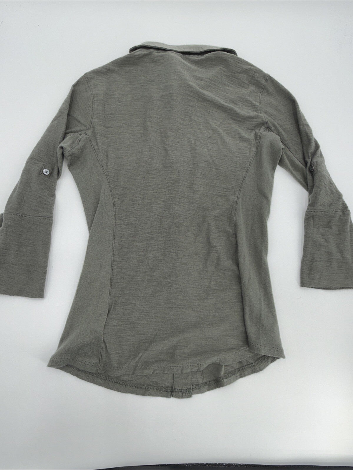 $165 James Perse Women’s Contrast Panel Shirt - Khaki PLM- Size: 0 (Small)- New