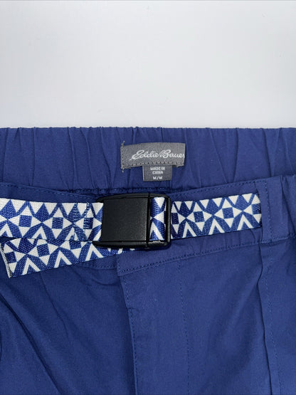 $80 Eddie Bauer Women’s Mason Belted Everyday/Campin Pants-Twlt Blue-Medium-New