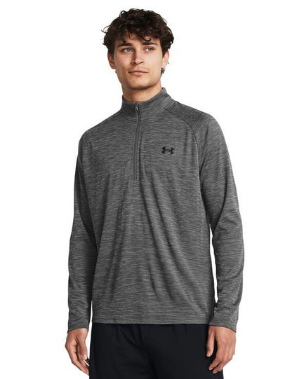 Under Armour Men’s Tech 2.0 Half Zip Long Sleeve Performance Shirt- Grey- Small