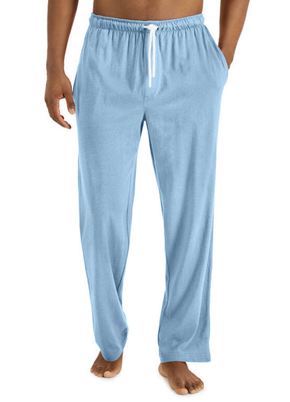 Club Room Men's Soft Drawstring Lounge Pajama Pants- Light Blue -Small NEW $40