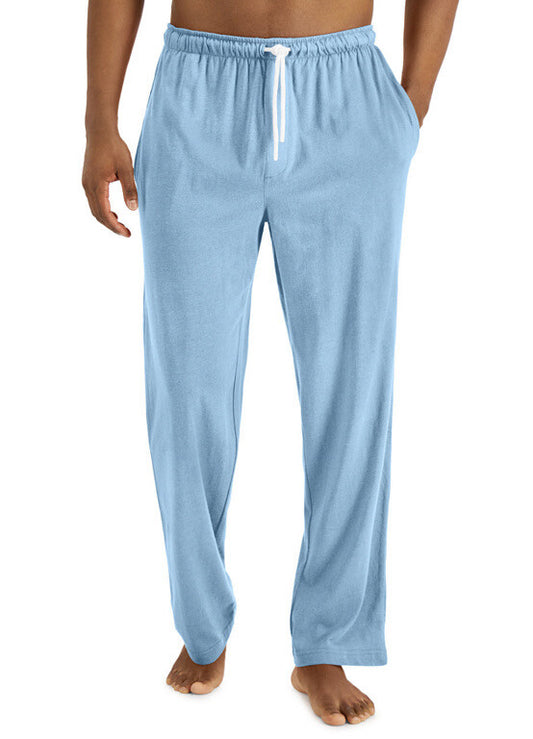 Club Room Men's Soft Drawstring Lounge Pajama Pants- Light Blue -Small NEW $40