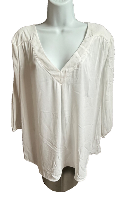 $39 New York & Co. Women’s-Flowy Blouse-White-Large-New Tag