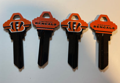 Lot 4 Keys House / Office Blank Keys SC 1 -  3 Cincinnati Bengals NFL