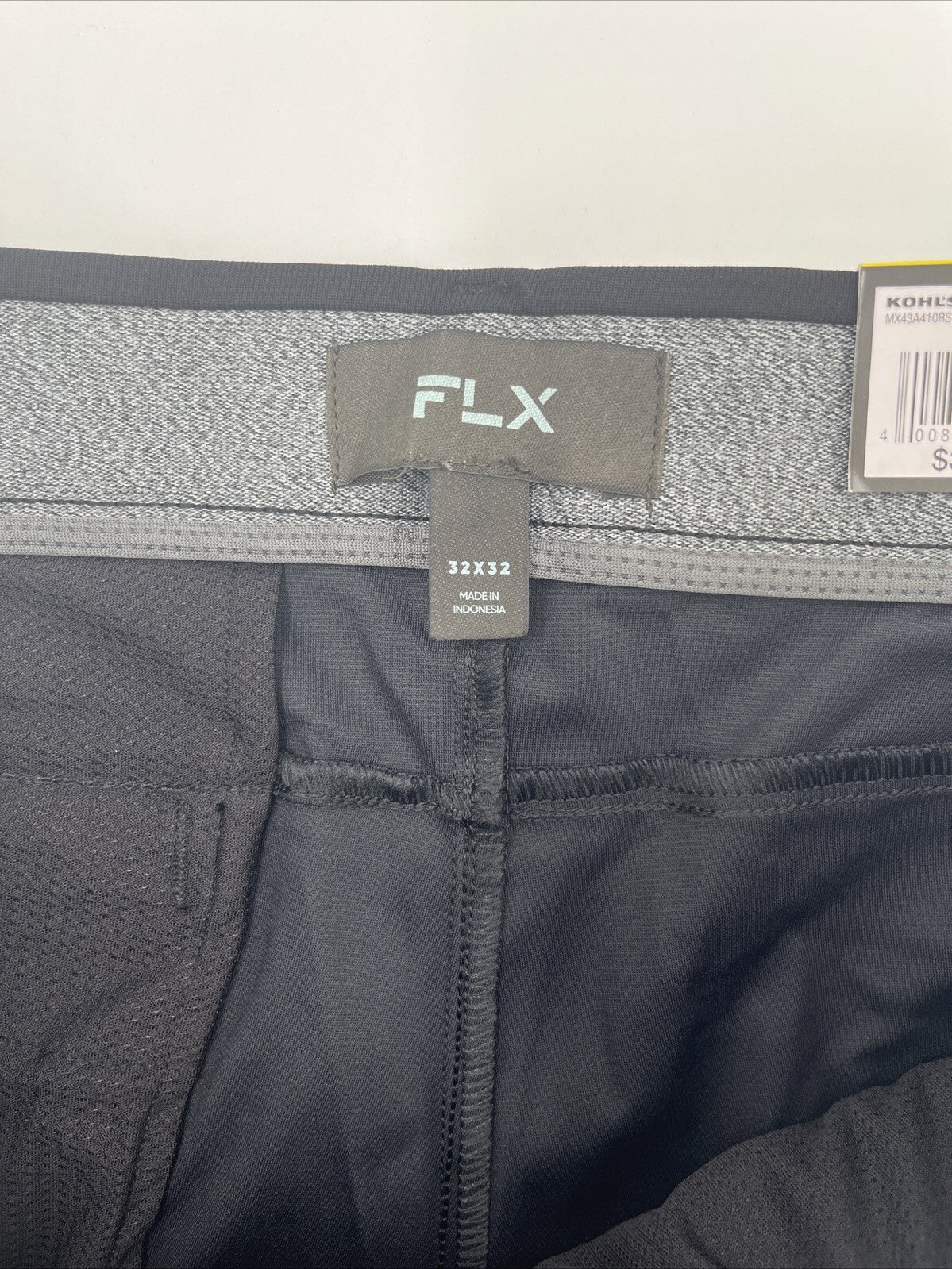 FLX Men’s Premium Slim Cargo Pants- Black- 32W 32L - New Tags