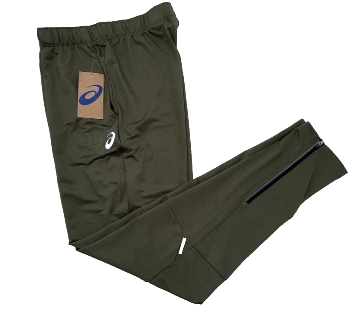 $45 Asics Men's French Terry Pant - ASTMPA2234 - Green - Small - New With Tags