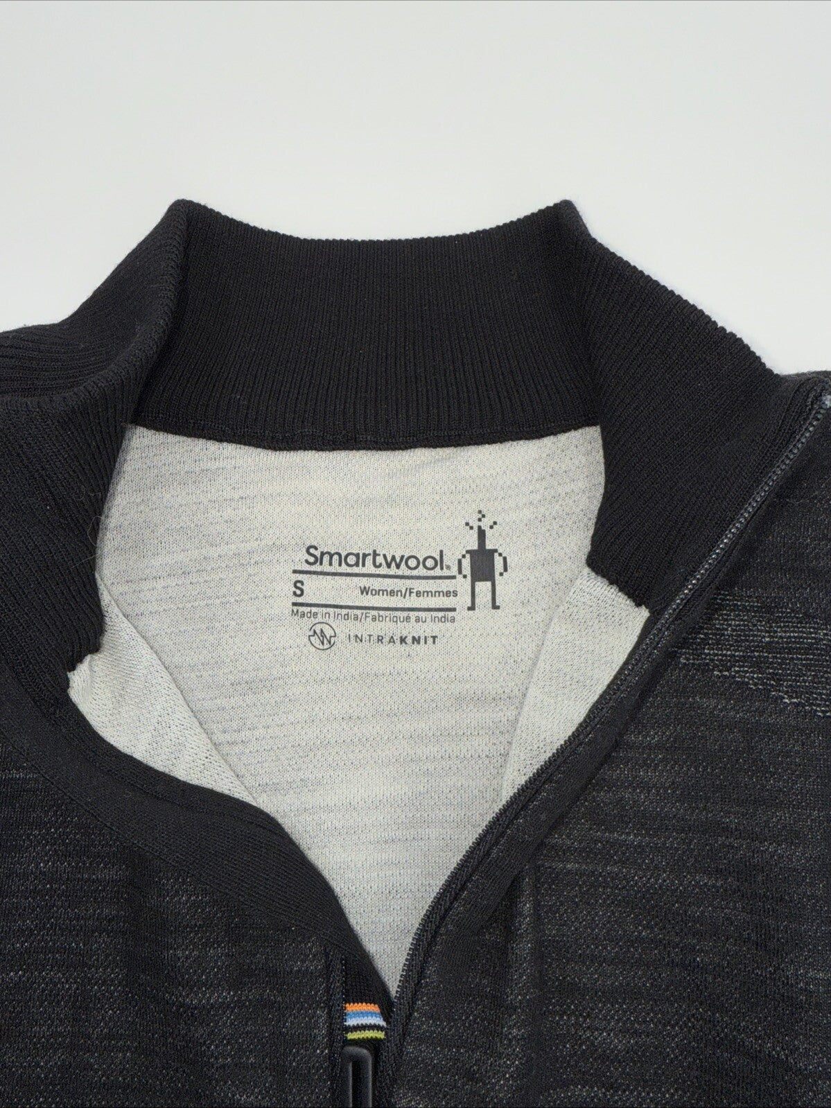 $140 Smartwool Women’s Intraknit Thermal Merino Base Layer 1/4 Zip-Black-Small