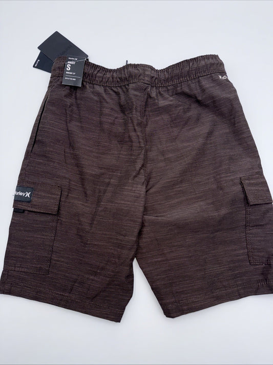 $40 Hurley Boys Swim Shorts 9” - 987671023 - Brown - Small - New With Tags