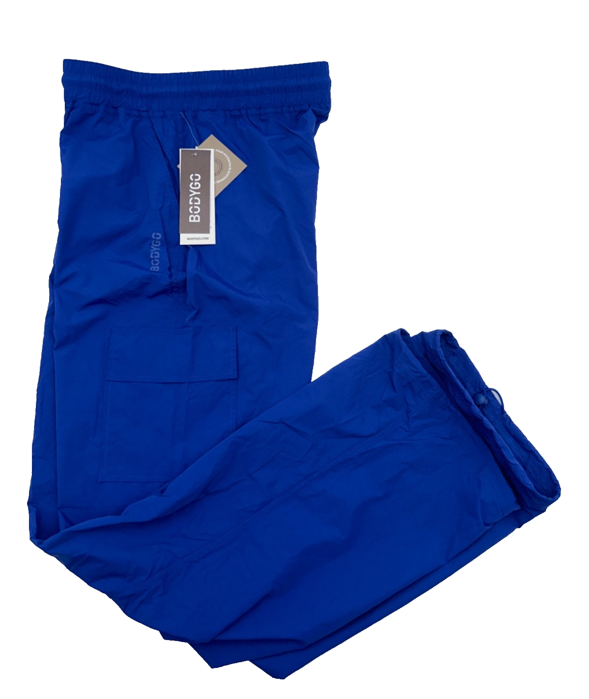 $58 BodyGo Women's Windbreaker Crinkle Commuter Pants - Blue - Medium - New
