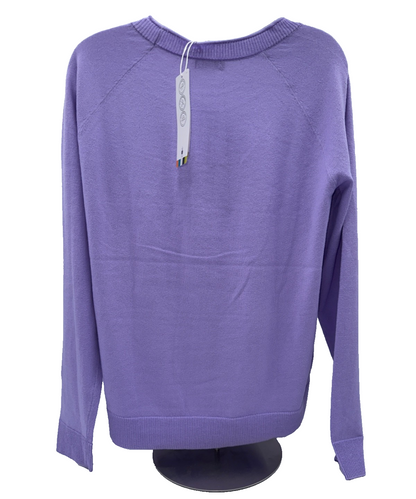$100 Smartwool Edgewood Women's Crewneck Sweater -Ultra Violet - Medium - New