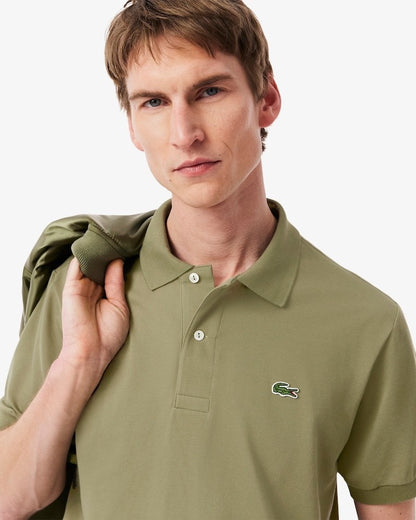 $110 Lacoste Men's Classic Fit Pique Polo - Khaki Green - Medium - New With Tag
