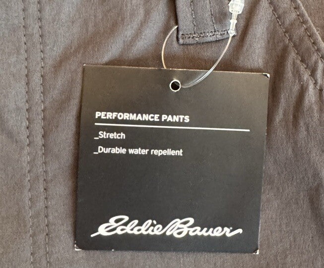 Eddie Bauer Men’s Straight Fit Performance Pants- Dark Smoke - 30Wx30L