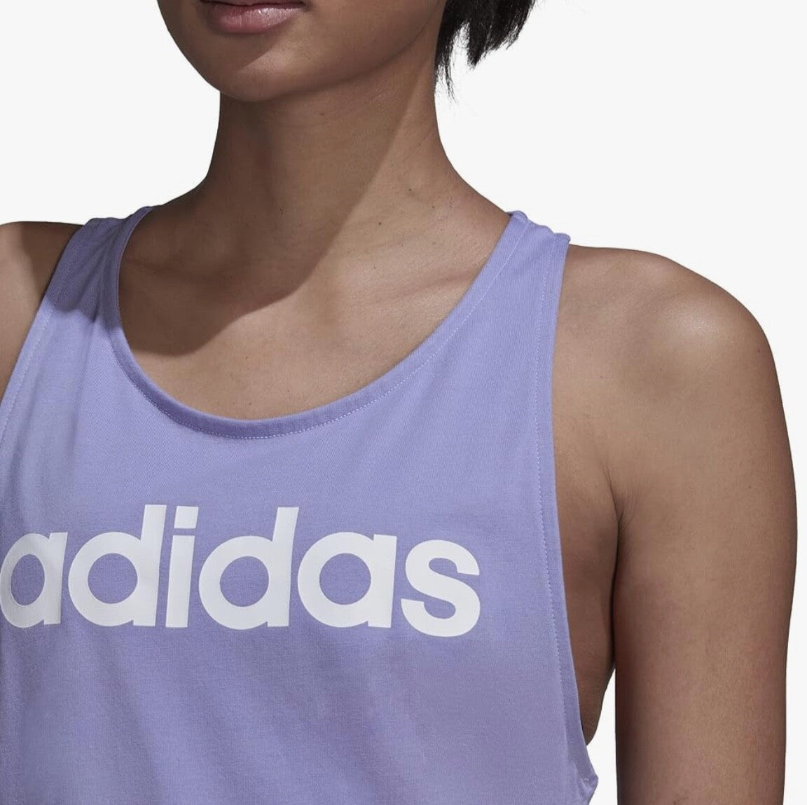 Adidas Women’s-Loose Logo Tank Top-Light Purple- XSmall- New Tag
