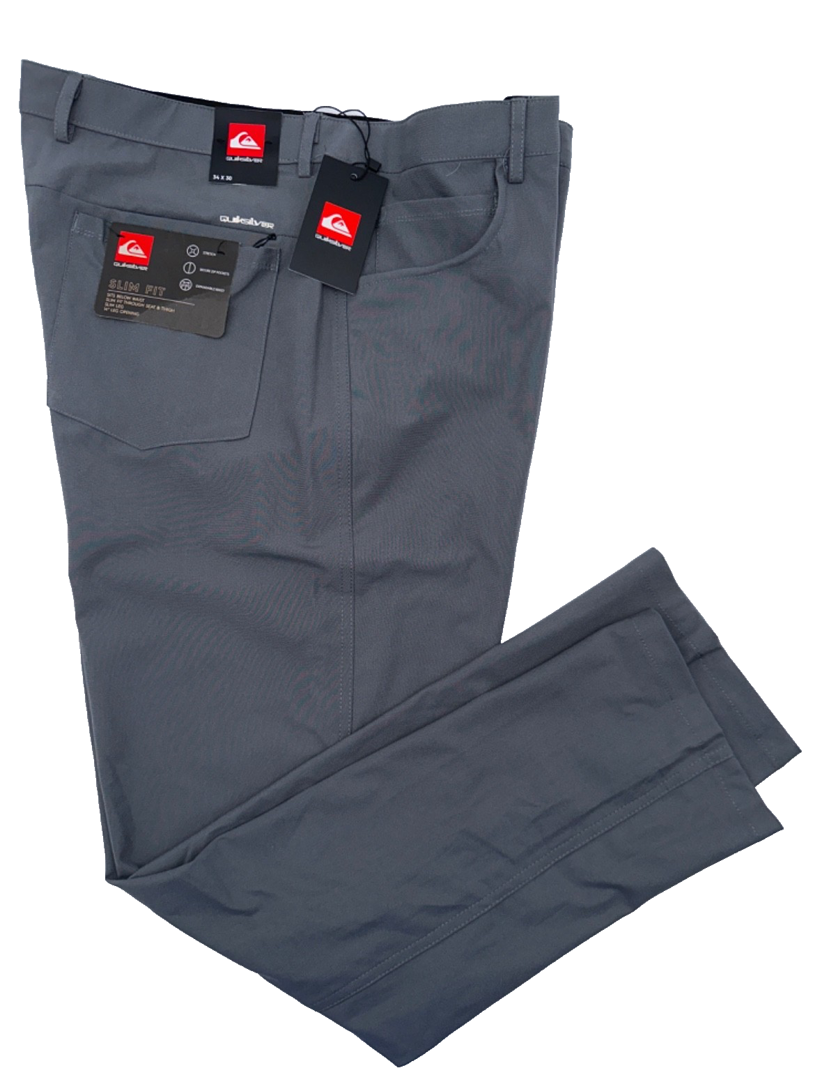 $78 Quicksilver Men’s Stretch Tech Woven Pants - Charcoal -Size: 32W x 30L -New