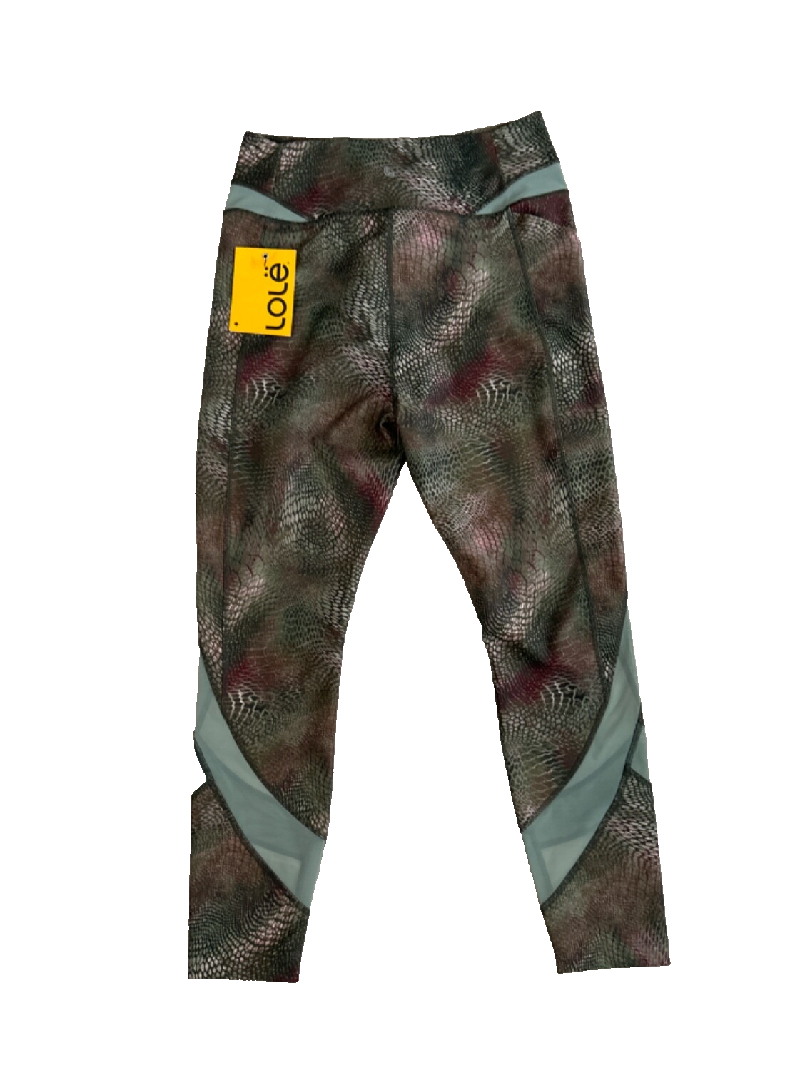 $115 Lole Life Women’s Burst Edition Leggings- Lily Pad Snake- Large- New