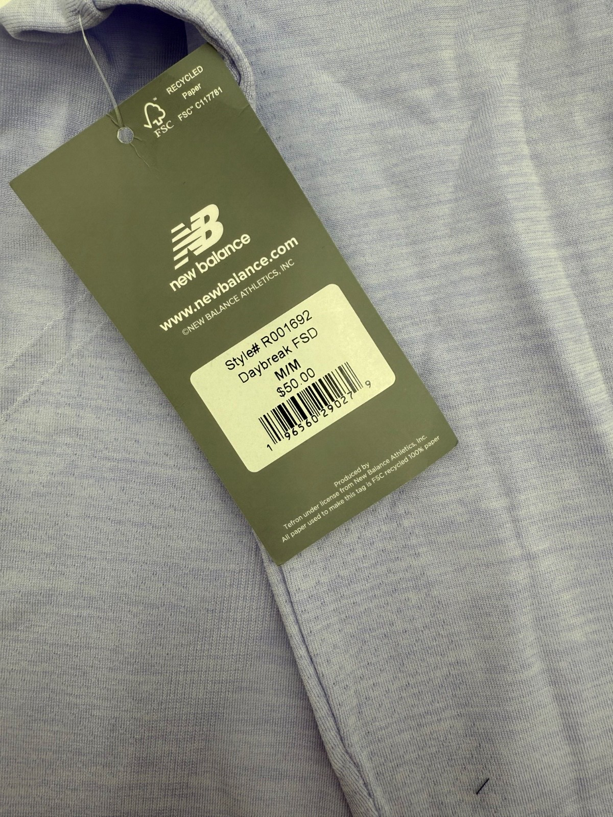 $50 New Balance Women’s-Logo Quarter Zip Sports Sweatshirt-Lilac-Medium-New Tag