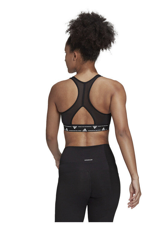 Adidas Powerreact Training Medium-Support Padded Bra- Clear Pink- MAC - New$35