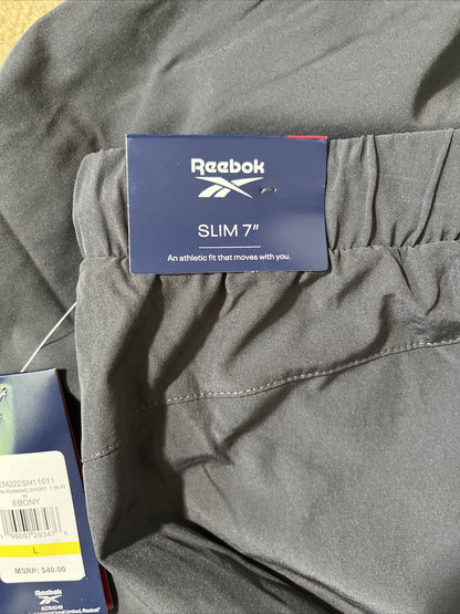 Reebok Men's Alpha Lightweight  Training Athletic Shorts- Ebony Gray- Large-New